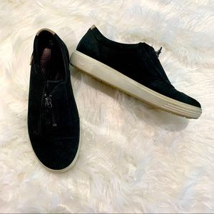 Ecco danish design sneakers size 7 leather zip up‎